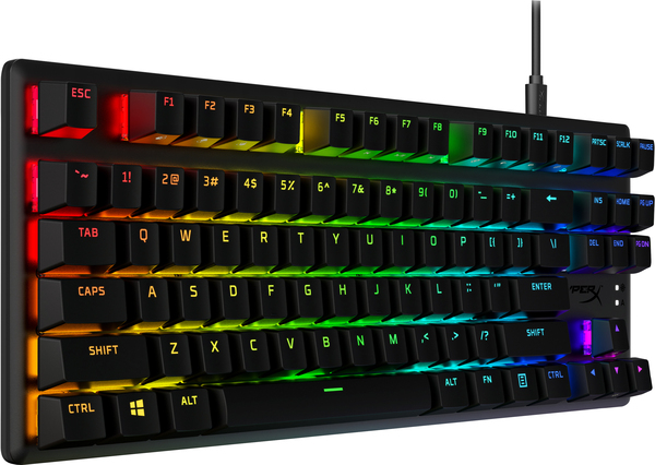 HyperX Alloy Origins Core PBT HyperX Aqua -pelin&auml;pp&auml;imist&ouml;