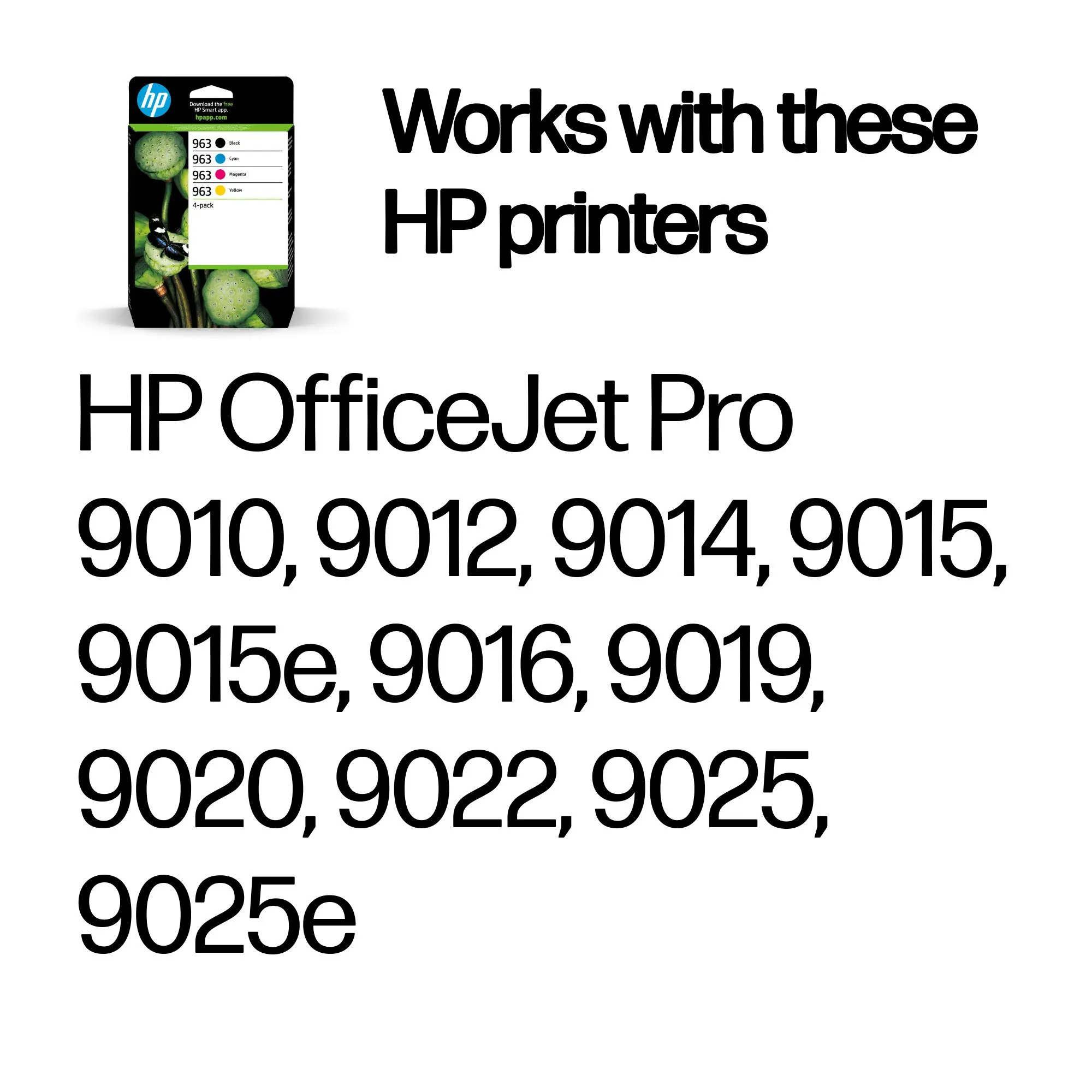 HP 963 C/M/Y/K Ink cartridges 4-pack Blistered