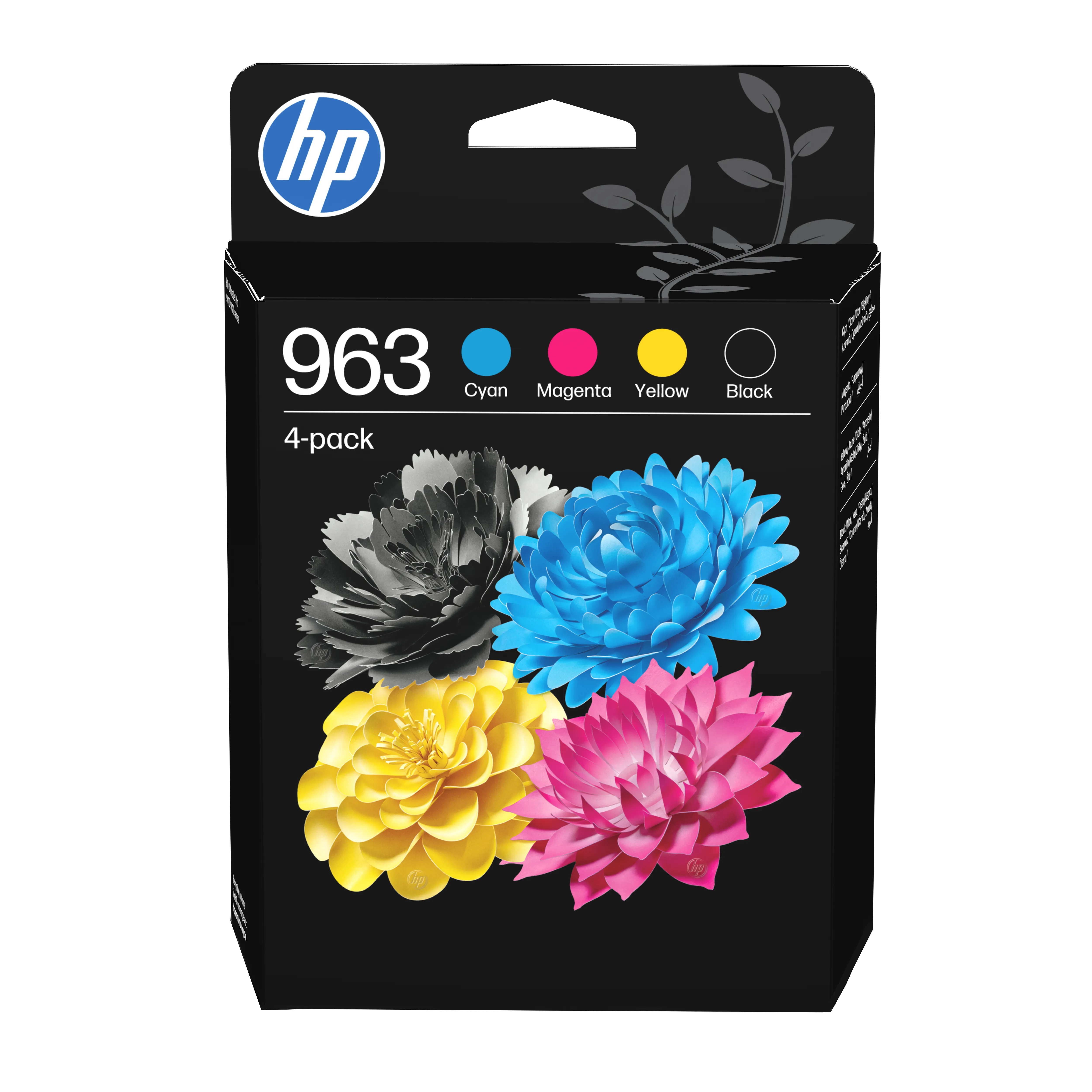 HP 963 kit med bl&auml;ckpatroner, svart/cyan/magenta/gul, 5 st