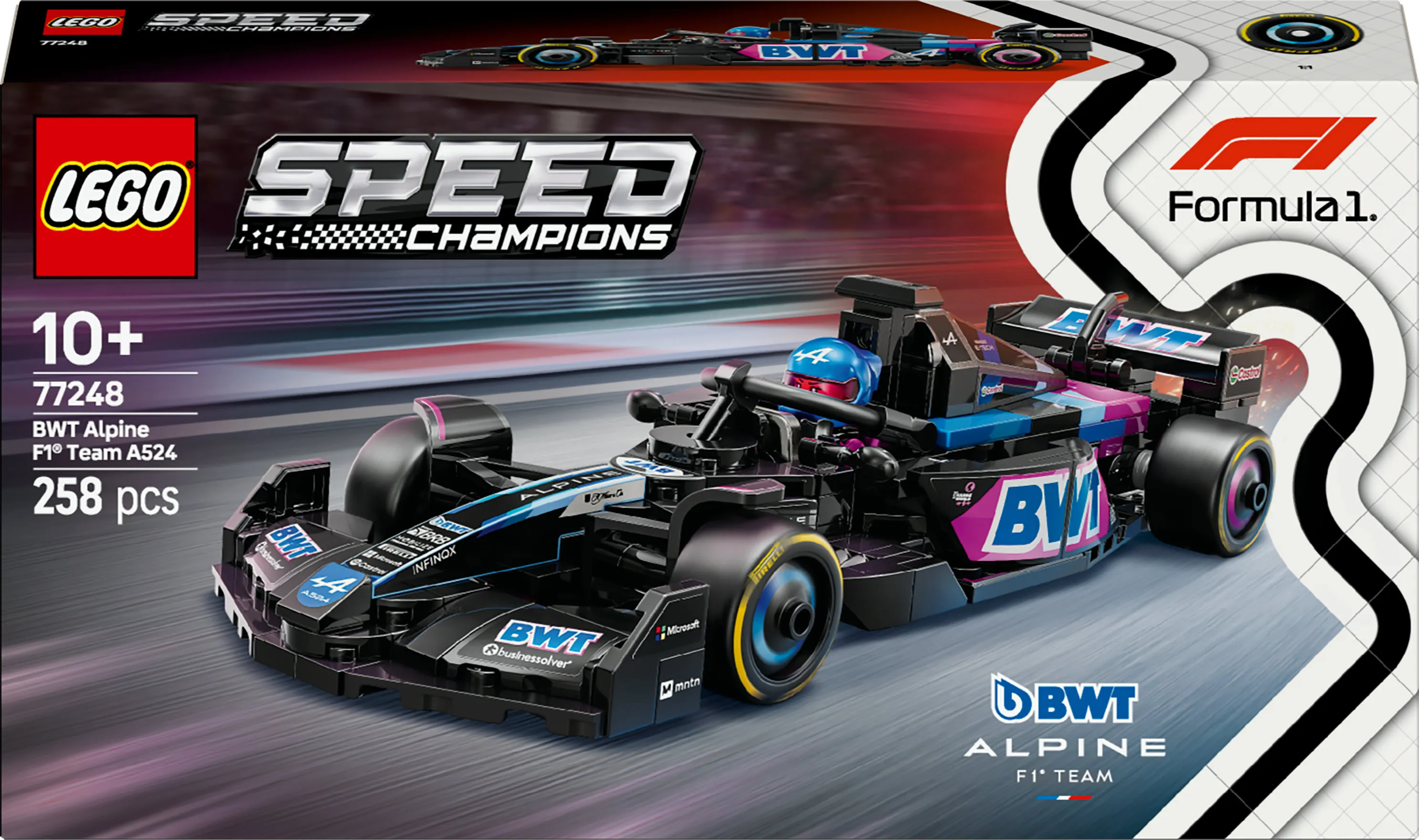 LEGO Speed Champions BWT Alpine F1 Team A524 racerbil 77248