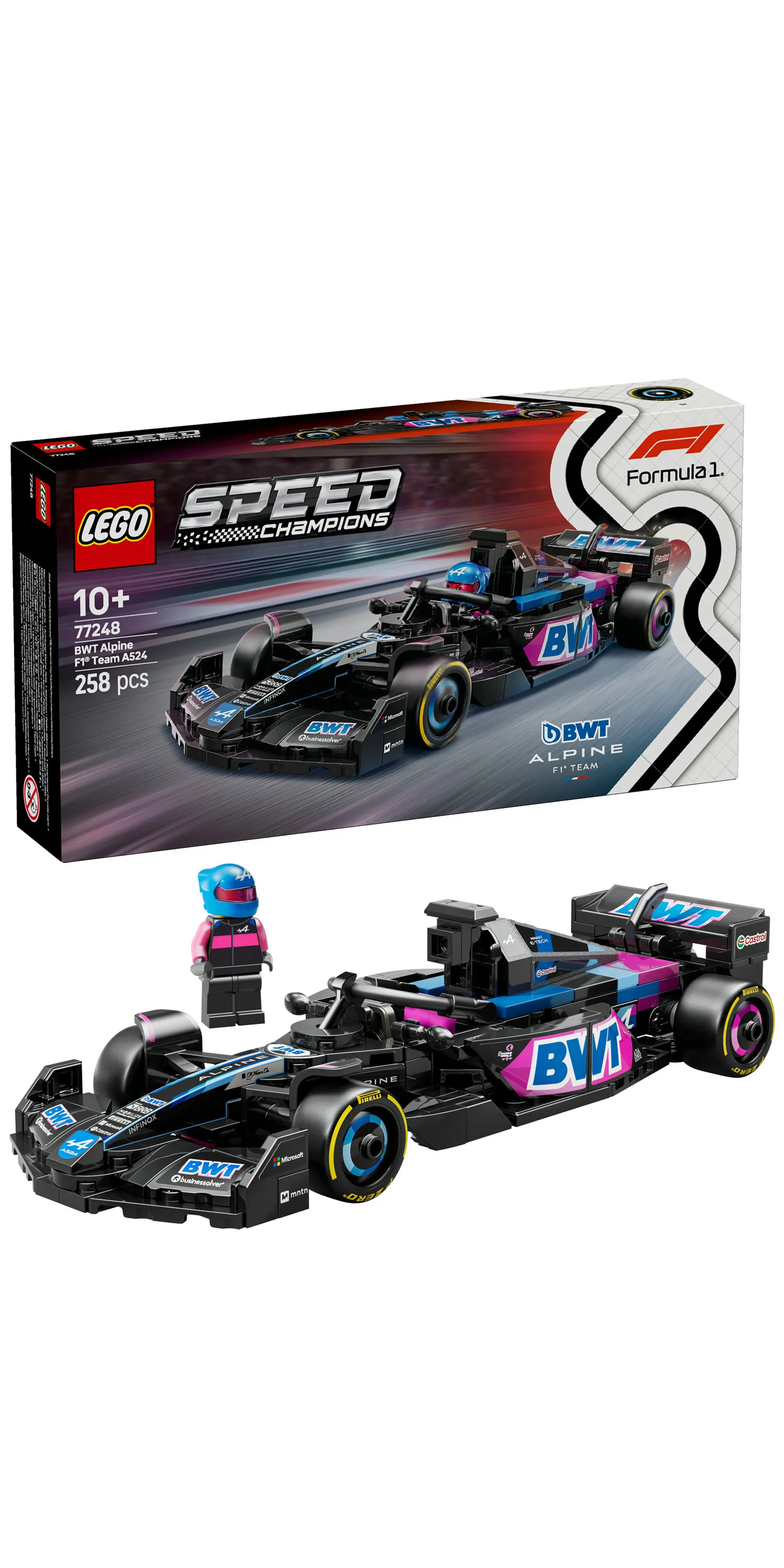 LEGO Speed Champions BWT Alpine F1 Team A524 racerbil 77248