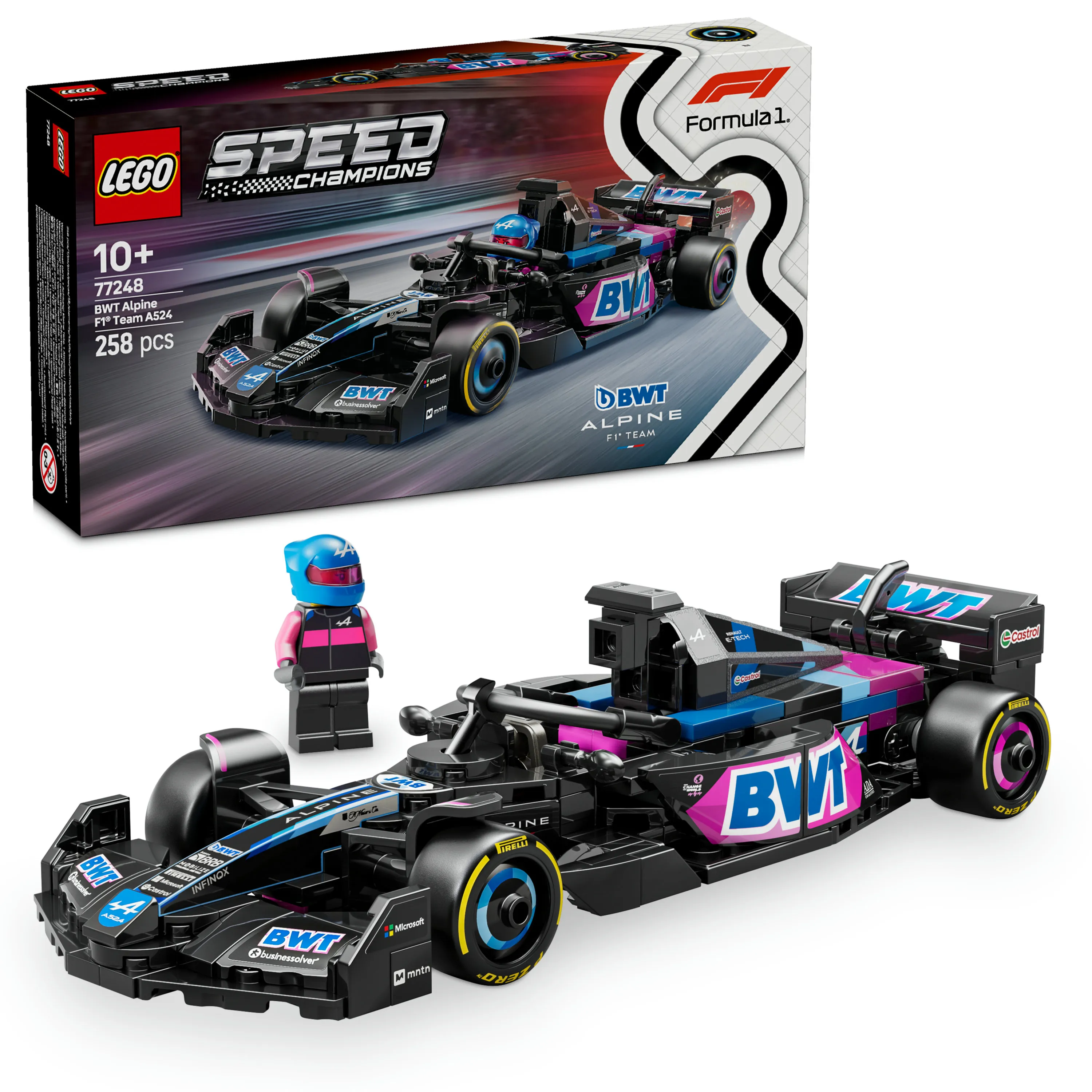 LEGO Speed Champions BWT Alpine F1 Team A524 racerbil 77248