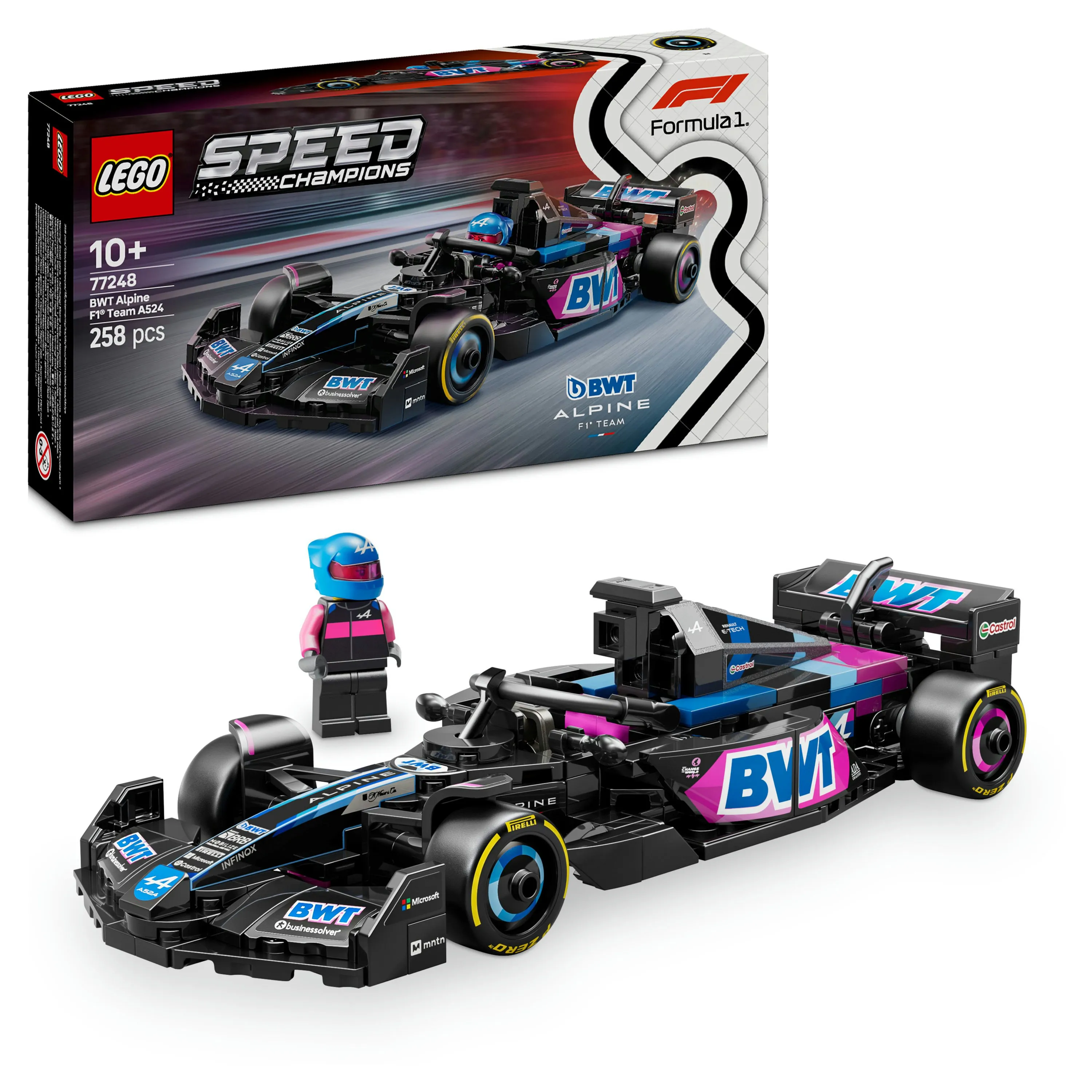 LEGO Speed Champions BWT Alpine F1 Team A524 racerbil 77248