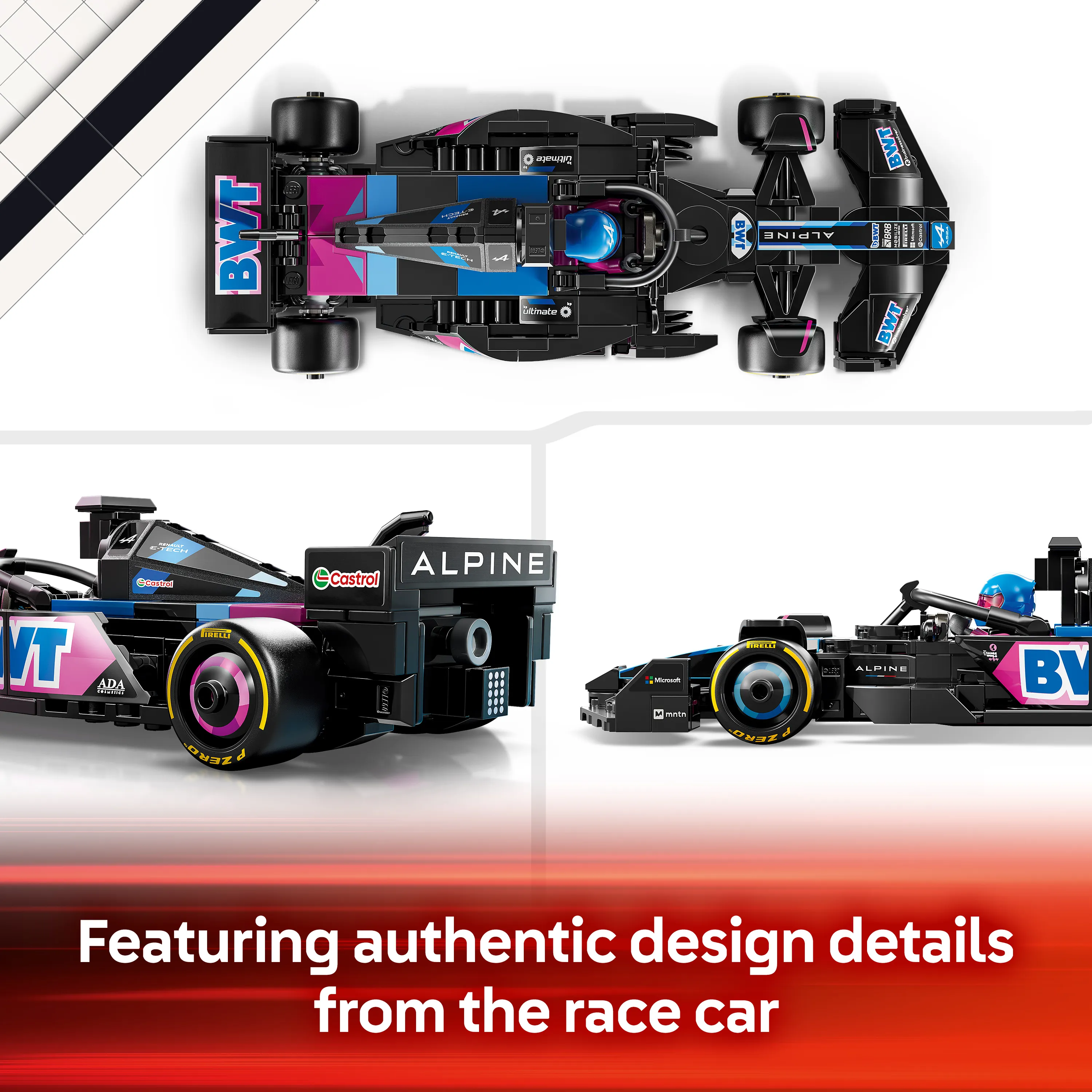 LEGO Speed Champions KICK Sauber F1 Team C44 Race Car 77247