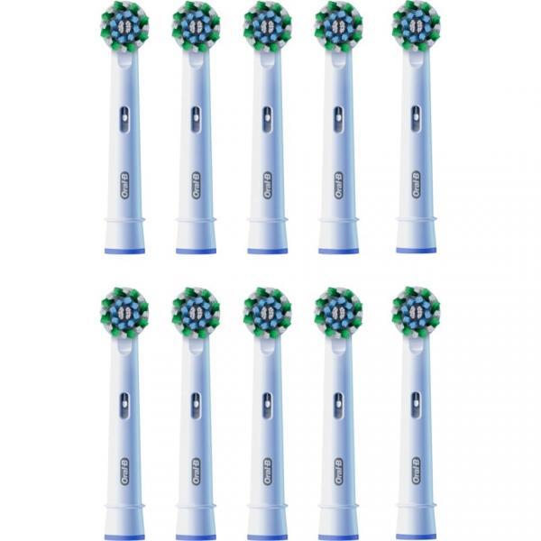Oral-B CrossAction 10 st ers&auml;ttningsborsthuvuden, Vit