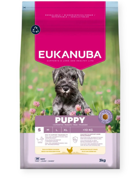 Eukanuba Puppy Small Breed Fresh Chicken, Dry food for dogs, 3kg