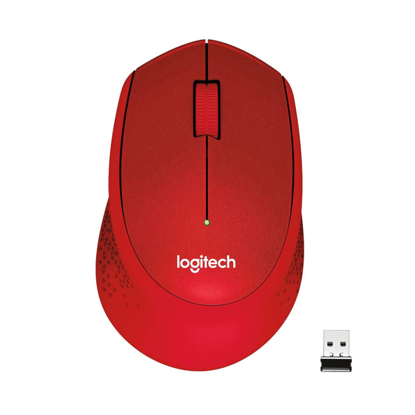 Logitech M330 Silent Plus Wireless Mouse, Red