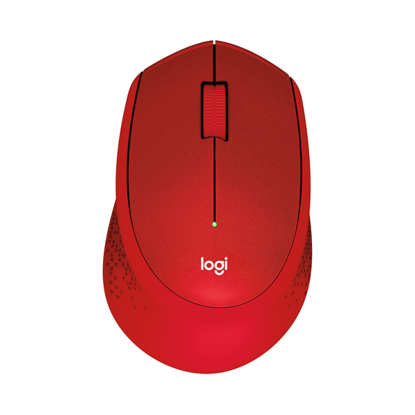 Logitech M330 Silent Plus Wireless Mouse, Red