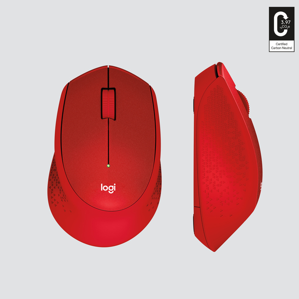 Logitech M330 Silent Plus - wireless mouse, red