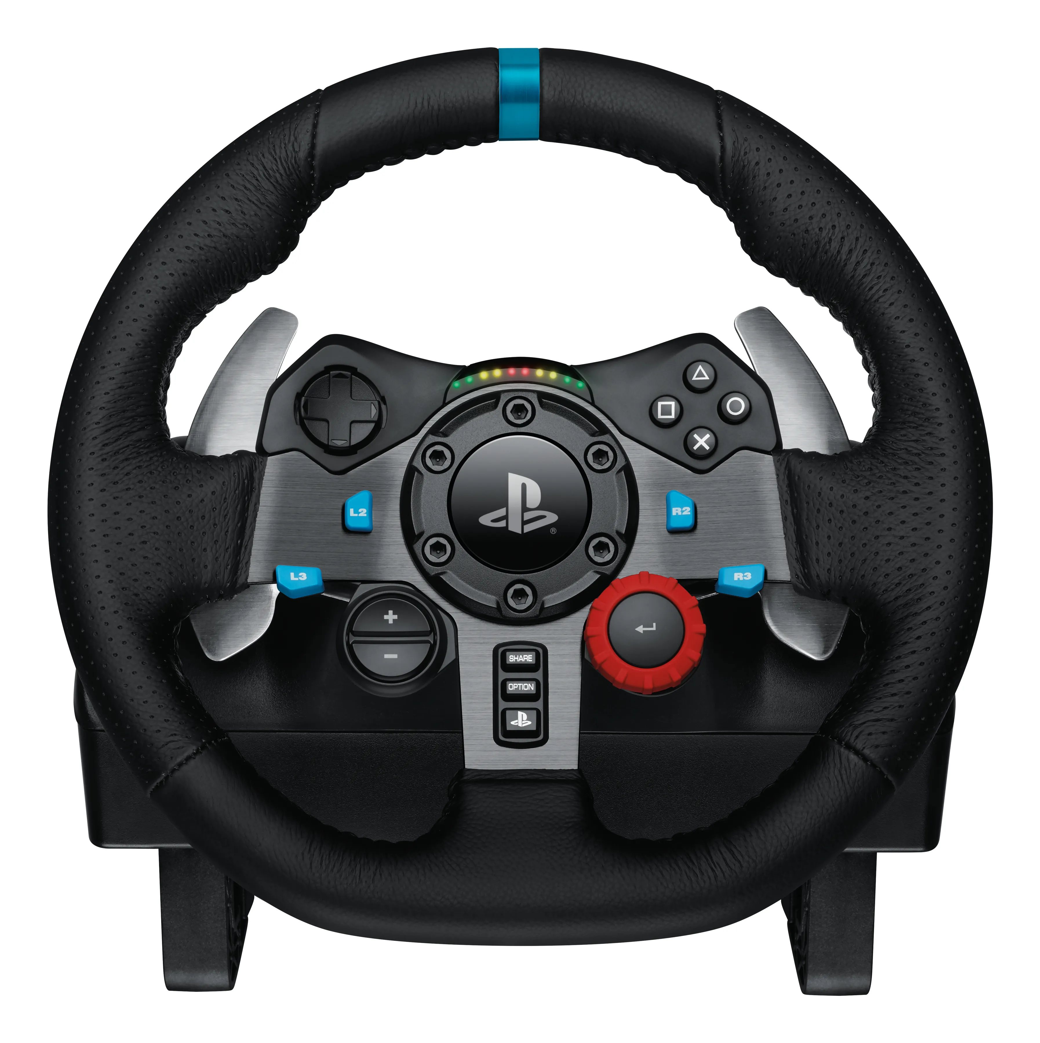 Logitech G29 Driving Force -ohjauspy&ouml;r&auml; ja polkimet PC-, PlayStation 5-, PlayStation 4- ja PlayStation 3 -alustoille, Musta ja Alumiini