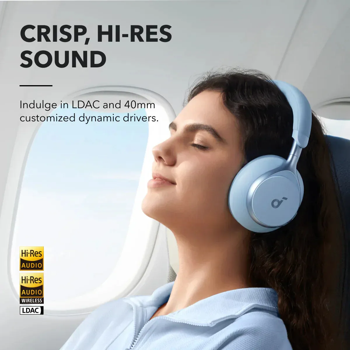 Anker Soundcore Space One - wireless headphones, Blue