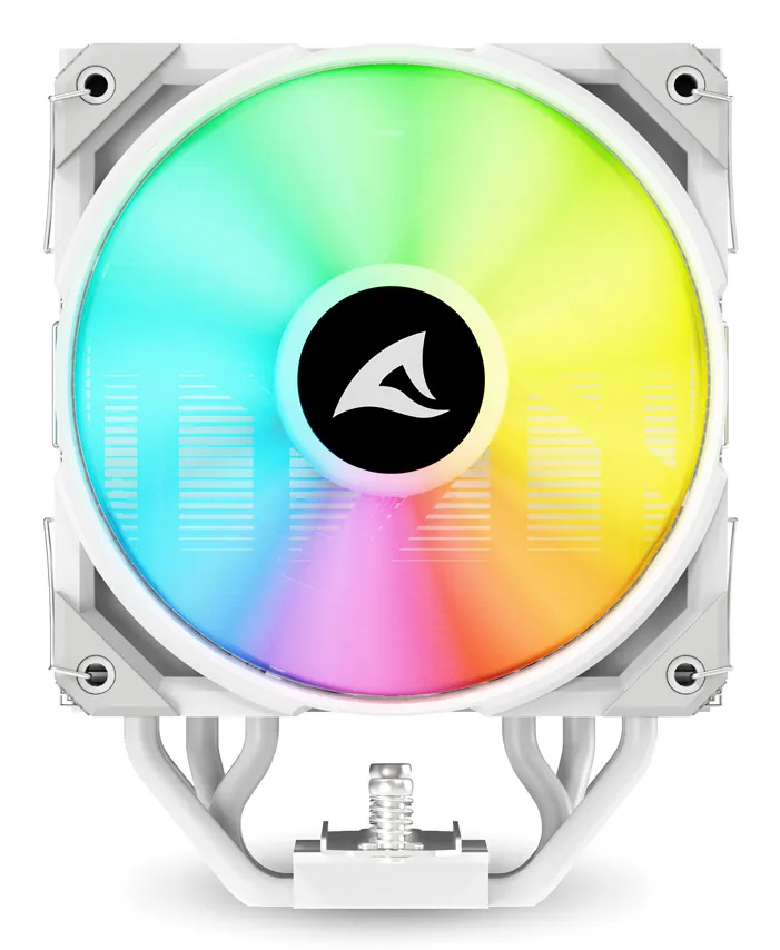 Sharkoon A50, 120 mm RGB -prosessorijäähdytin, valkoinen