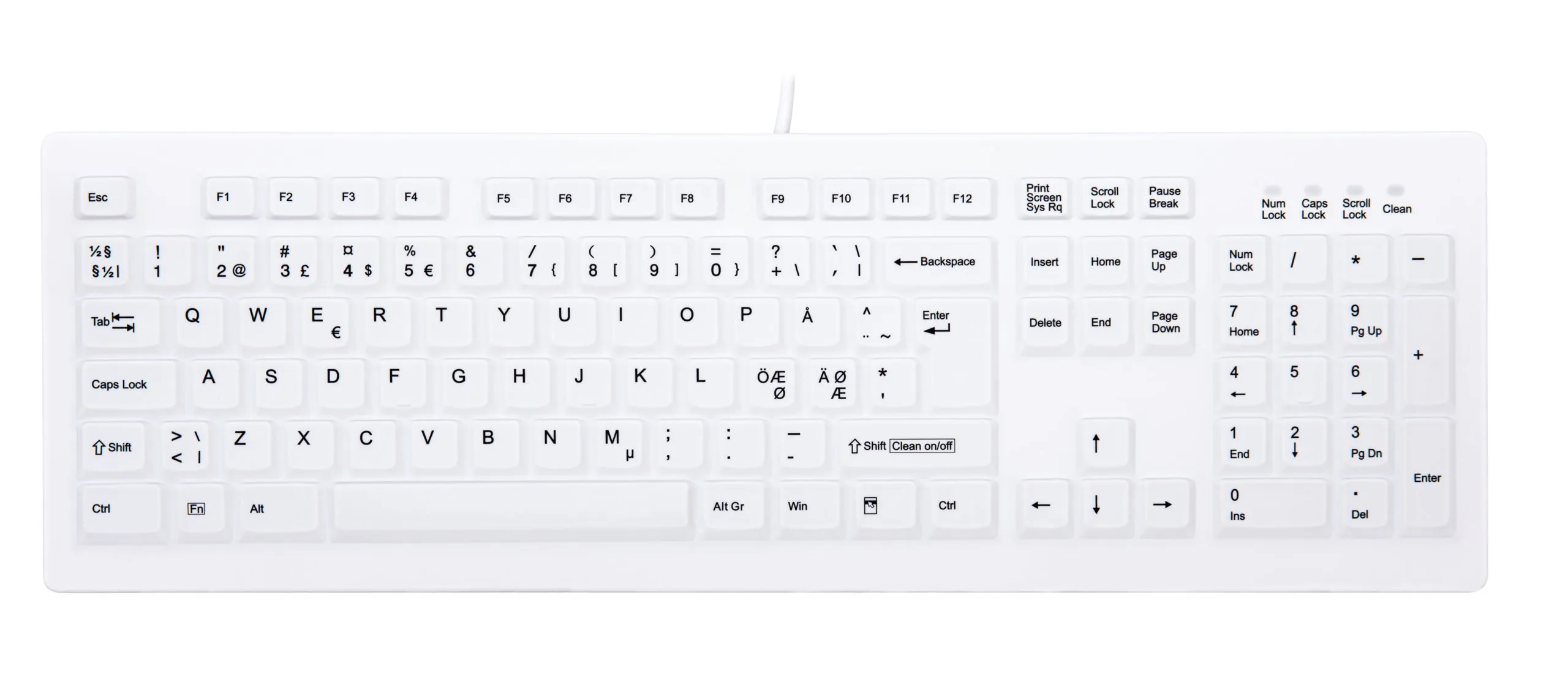 Active Key Hygiene Medical Sealed - keyboard, white Active Key Hygiene Medical Sealed - keyboard, white