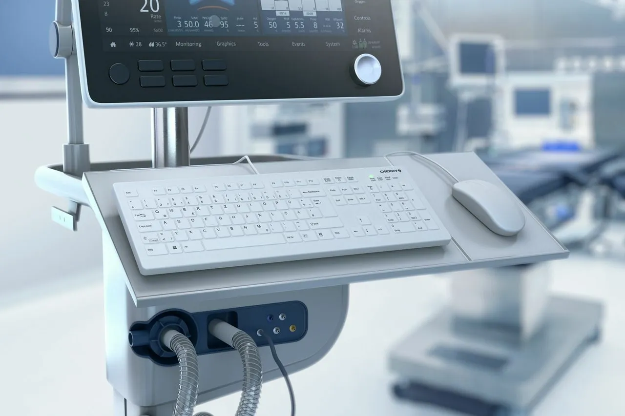 CHERRY AK-C8112 Ergonomic Keyboard, CHERRY SX, White