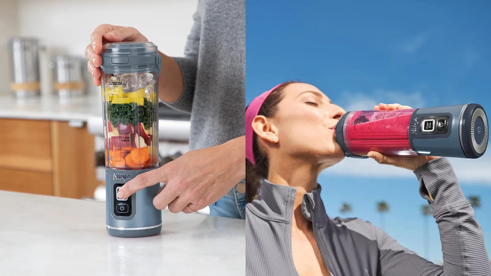 Ninja Blast BC151EUNV - portable blender, denim blue