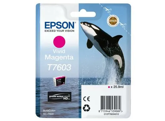 Epson T7603 ink cartridge, 25.9 ml, Vivid Magenta