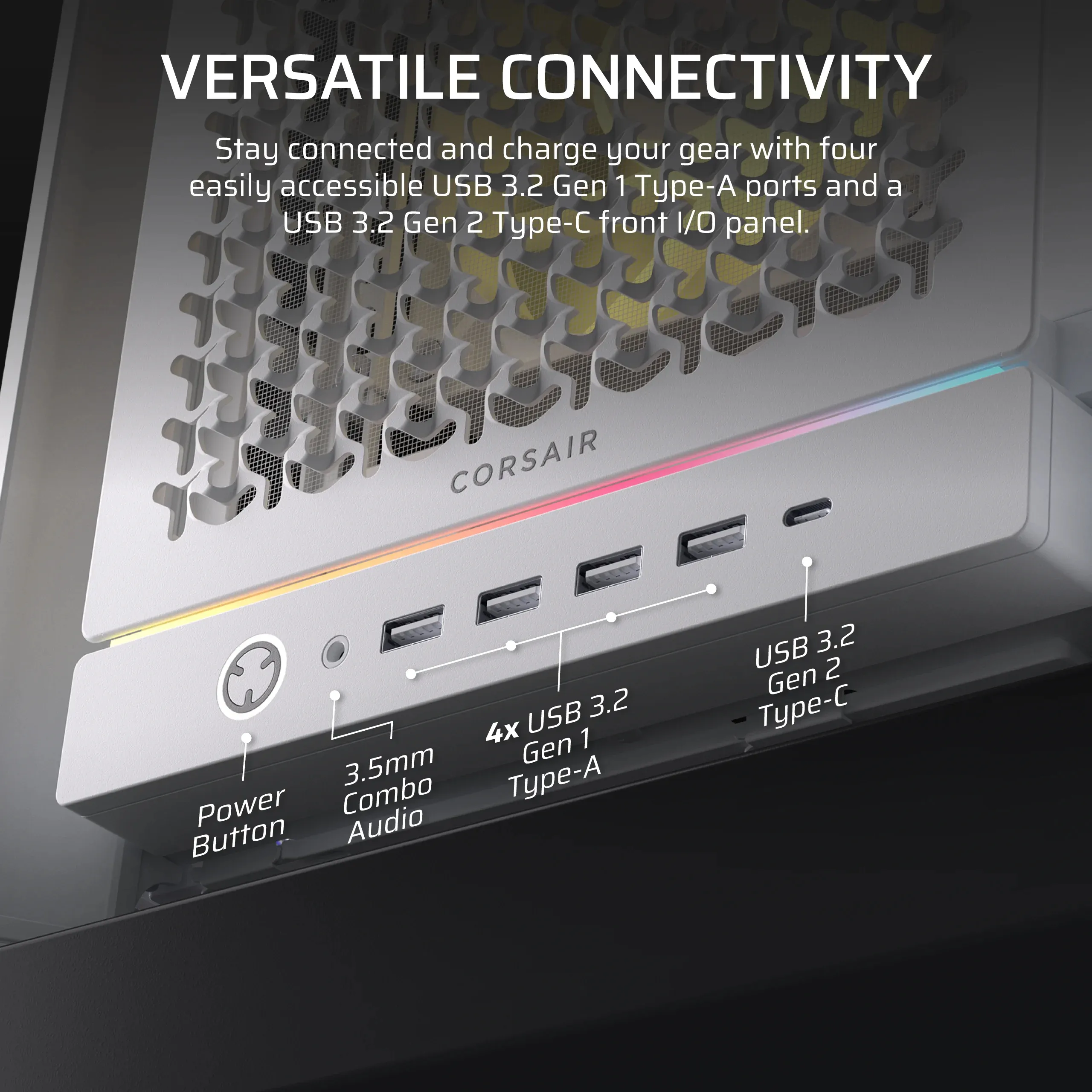 Corsair FRAME 5000D RS ARGB - miditower chassi, Vit