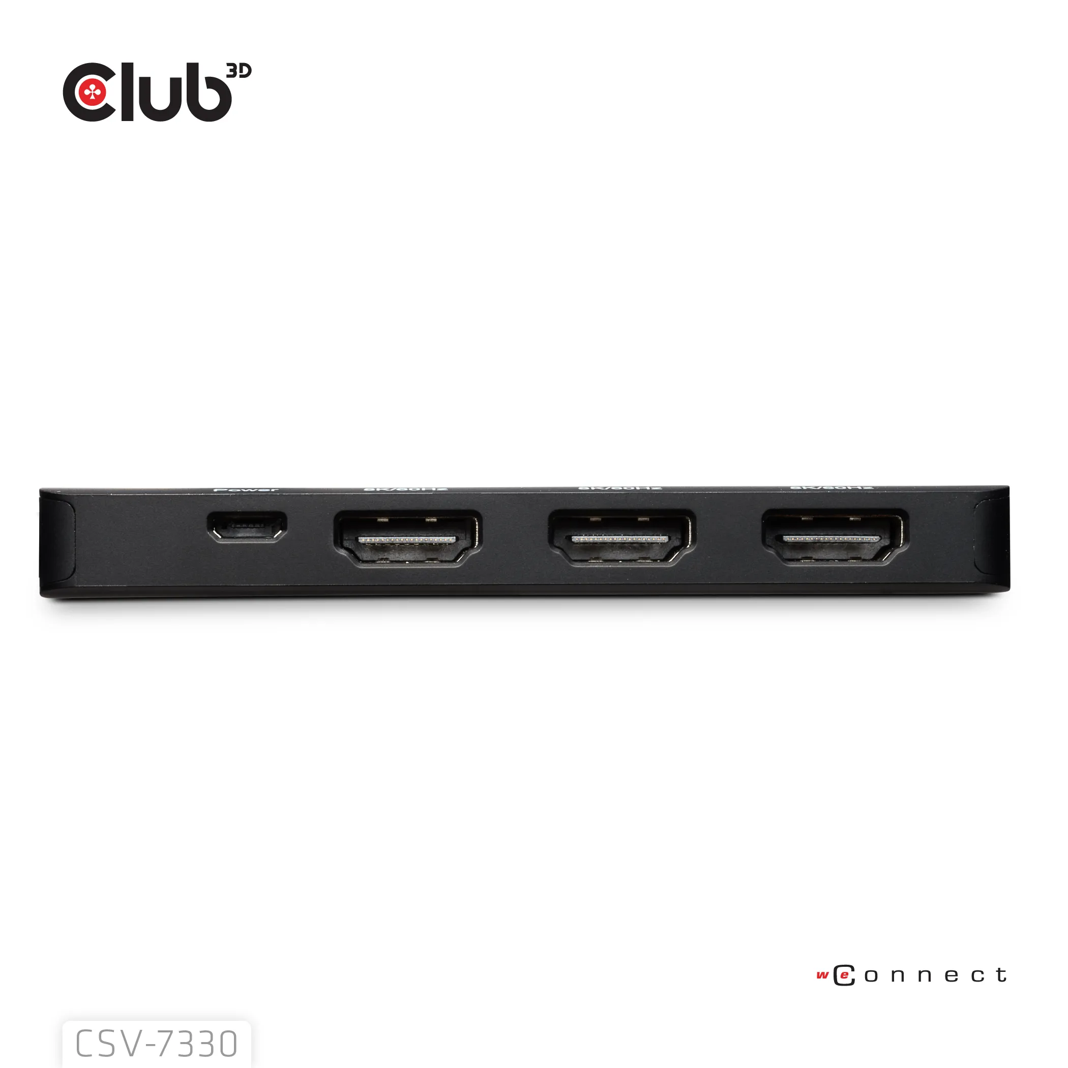 CLUB 3D CSV-7330 DisplayPort to Triple HDMI 8K -sovitin, musta