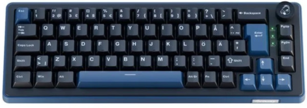 Ducky OK-M 65% -langaton mekaaninen pelin&auml;pp&auml;imist&ouml;, KTT Linear, musta