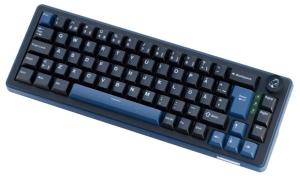 Ducky OK-M 65% -langaton mekaaninen pelin&auml;pp&auml;imist&ouml;, KTT Linear, musta