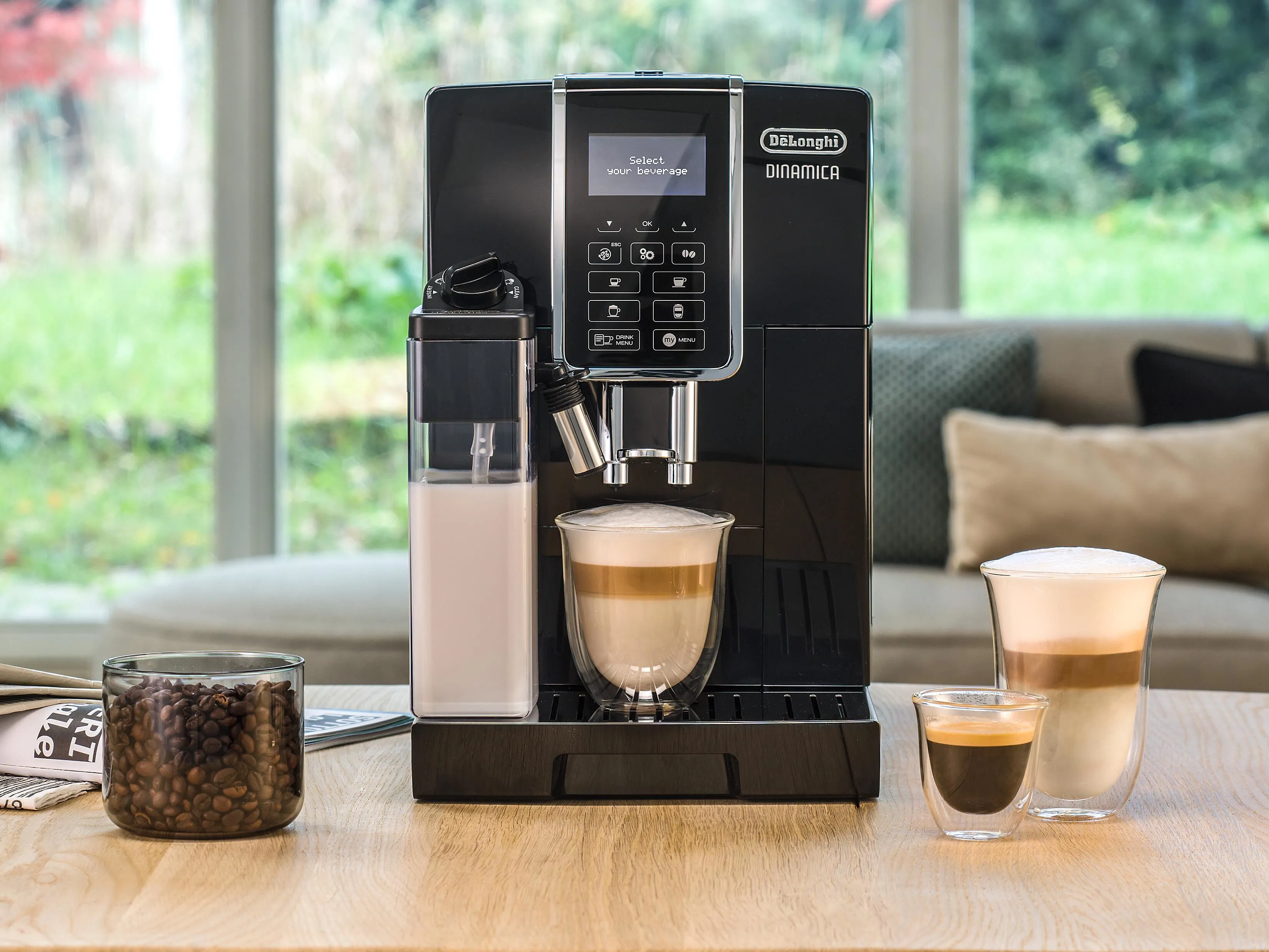 Delonghi Dinamica ECAM 356.57 - espressomaskin, Svart