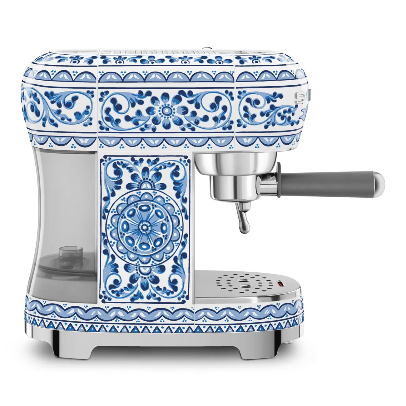 Smeg Blu Mediterraneo ECF02DGBEU manuell espressomaskin, bl&aring;