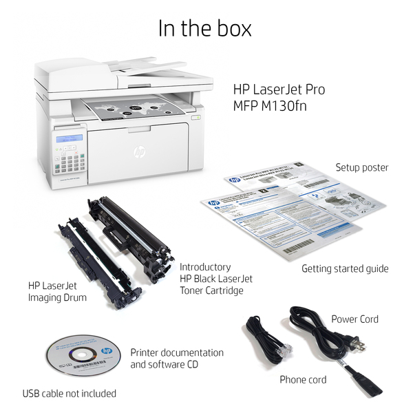 HP LaserJet Pro M130fn LAN, A4 - mono laser printer