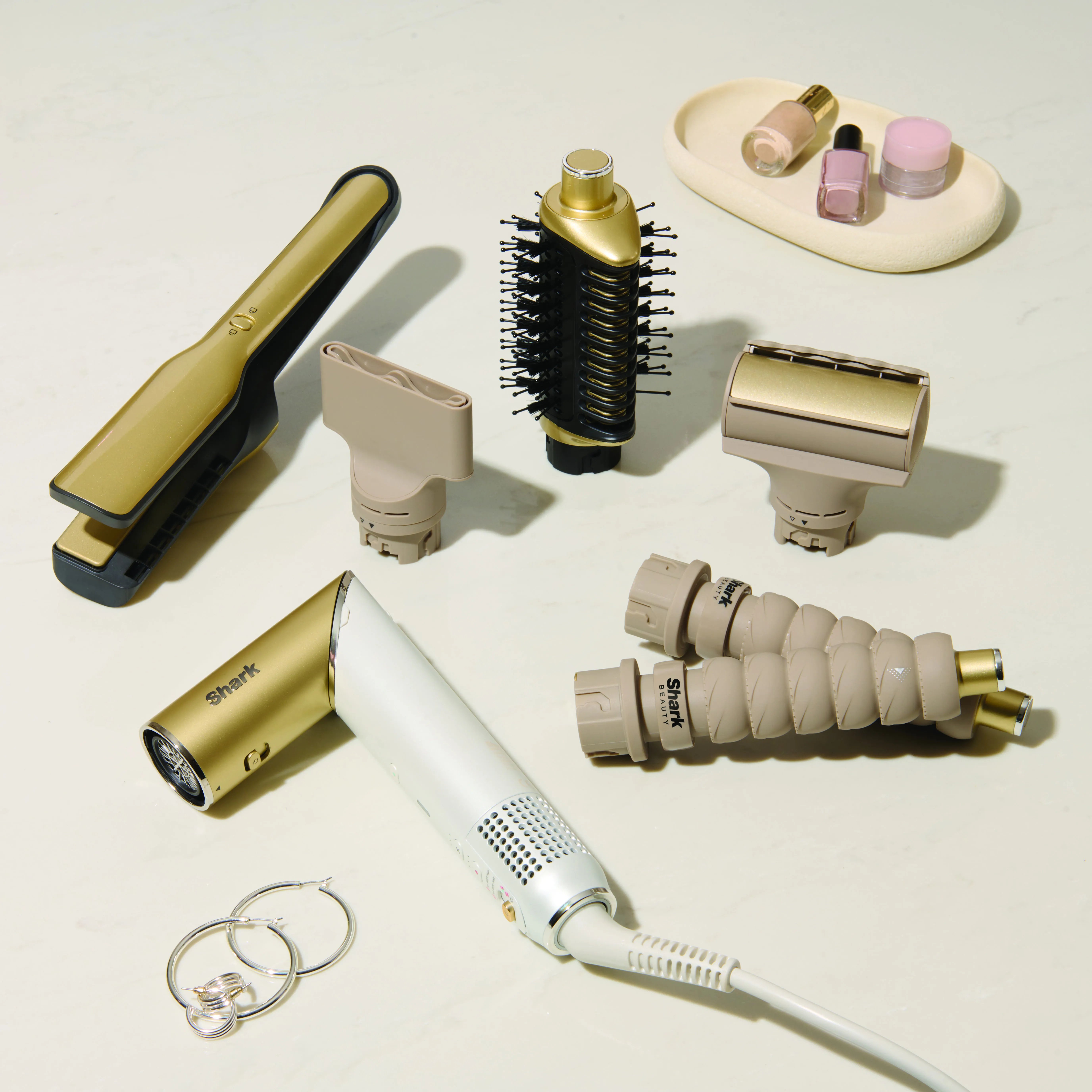 Shark Glam HD6051SEU Wet &amp; Dry Multi-styler, Gold