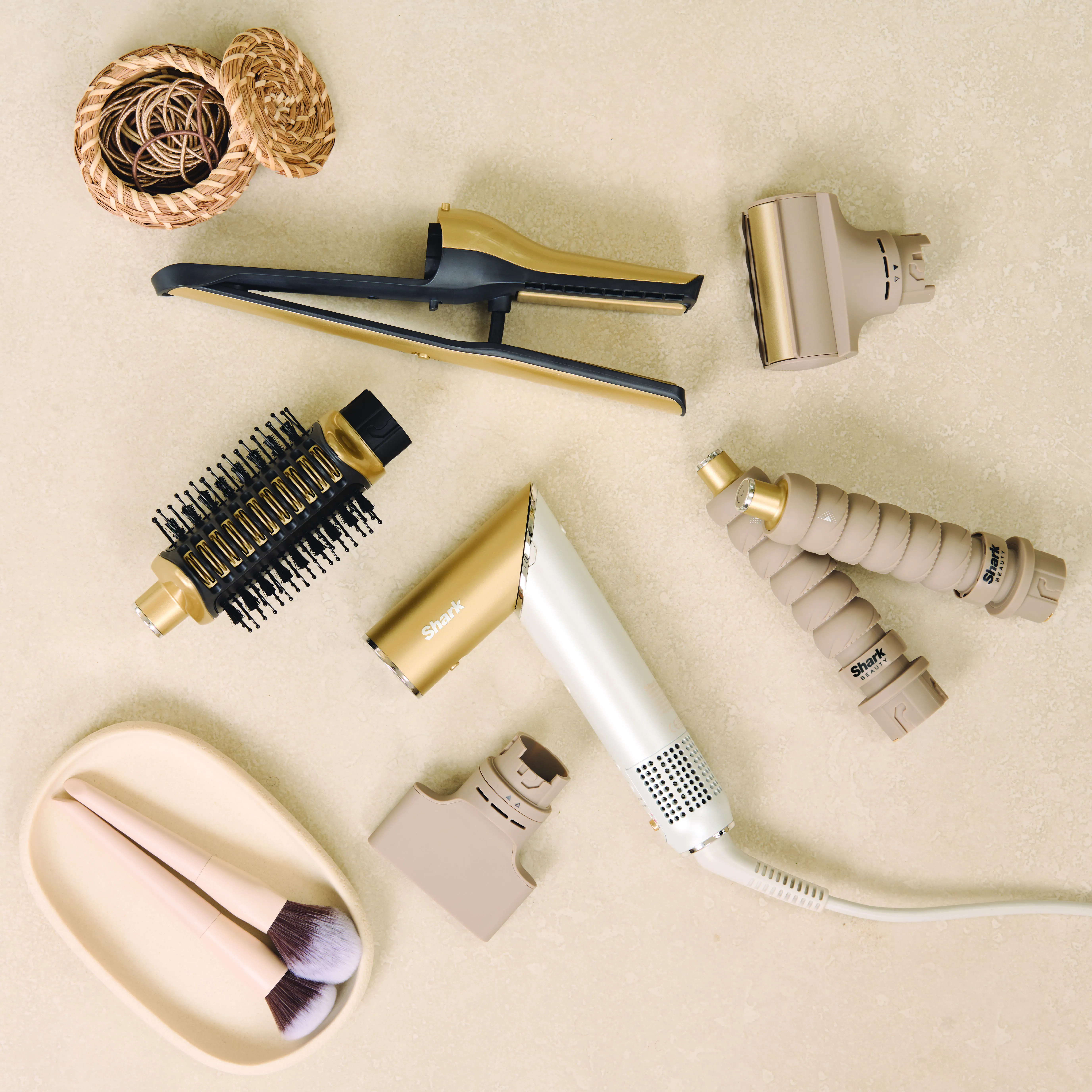 Shark Glam HD6051SEU Wet &amp; Dry Multi-styler, Gold