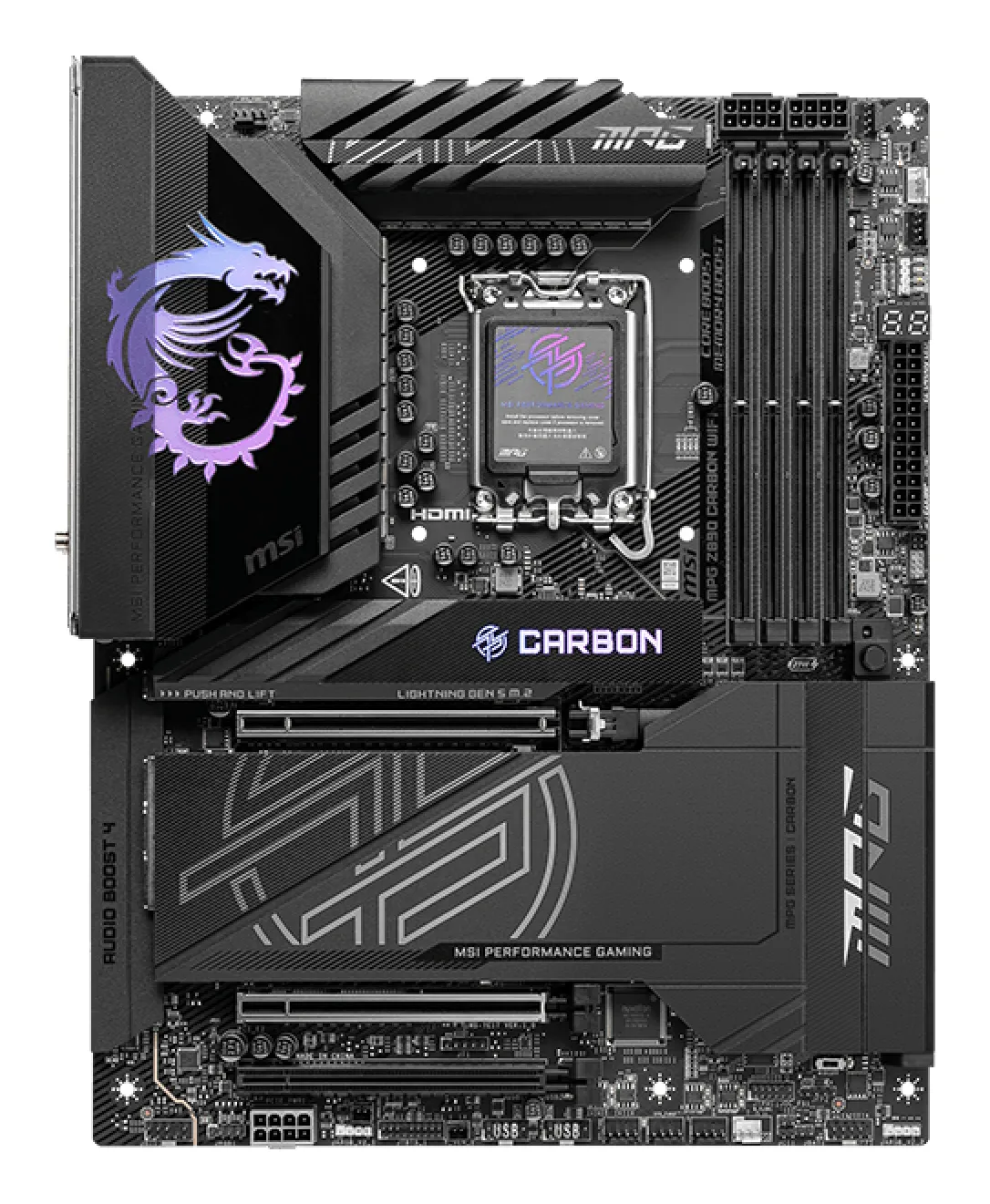 MSI MPG Z890 CARBON WIFI LGA1851 4xDDR5 5xM.2 3xPCI-Ex16