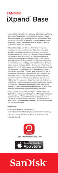SANDISK iXpandTM Base 256GB EU adapter