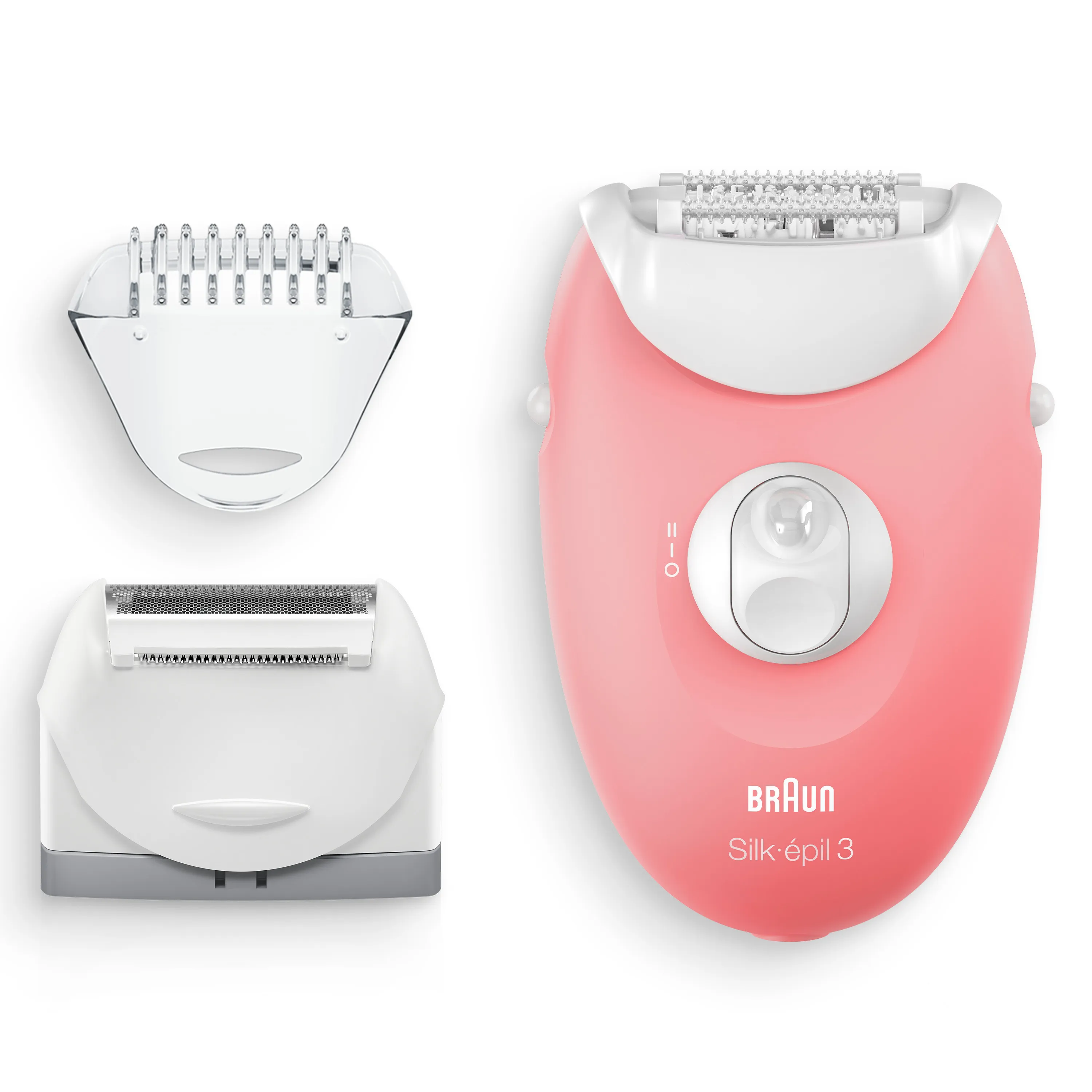 Braun Silk-&eacute;pil 3 SE3-277 -epilaattori, valkoinen, vaaleanpunainen