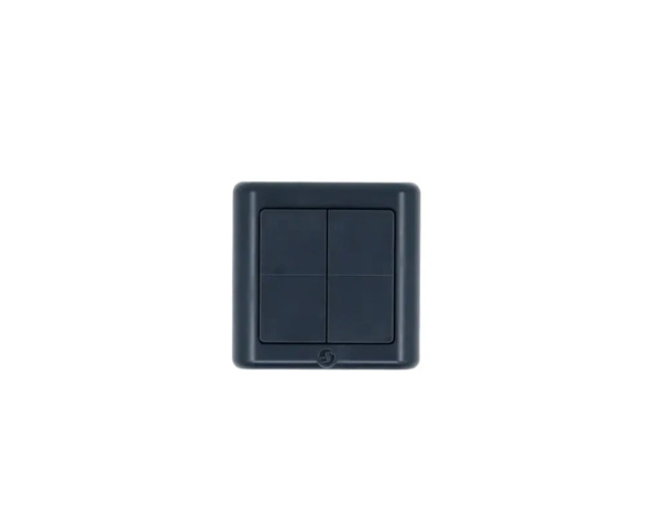 Shelly BLU Wall Switch 4 ZB DK - four-button Bluetooth control interface, Charcoal Gray
