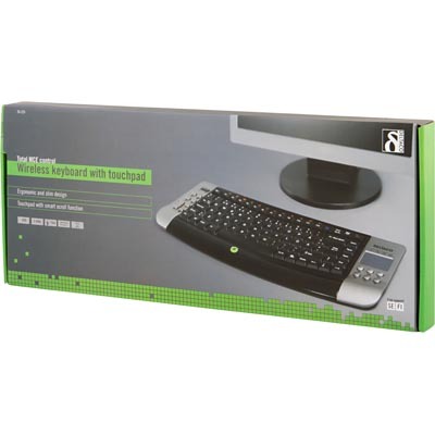 DELTACO langaton(RF) MCE-n&auml;pp&auml;imist&ouml;, touchpad ja hiiripainikkeet, USB