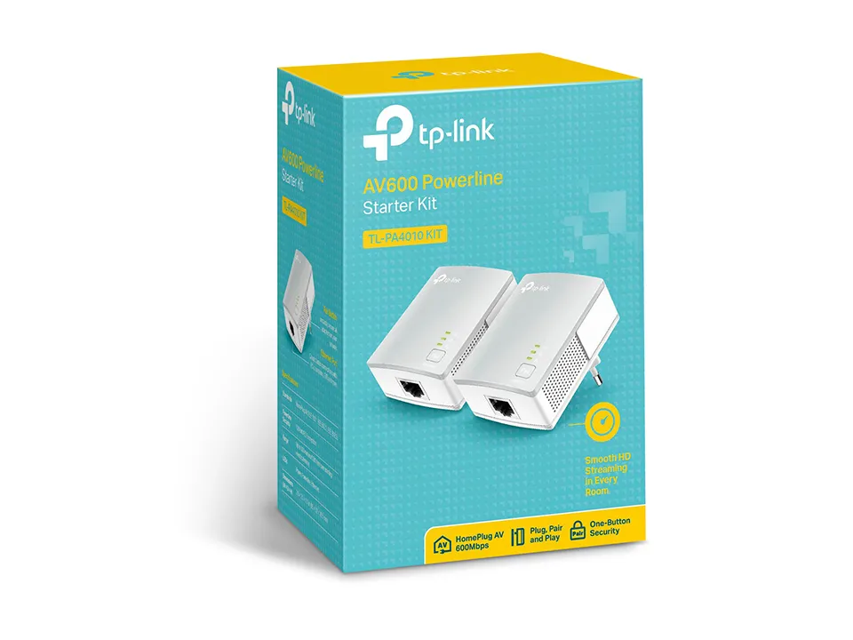 TP-LINK TL-PA4010KIT - Silta - HomePlug AV (HPAV) - seinäpistorasiaan kytkettävä (pakkaus sisältää 2)
