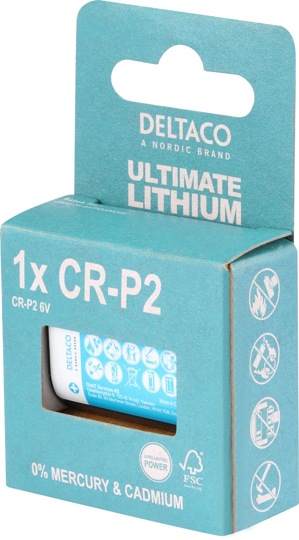 DELTACO Ultimate Lithium CR-P2 - Battery