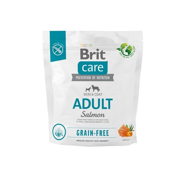Brit Care Dog Grain-free Adult Small &amp; Medium Salmon, Koiran kuivaruoka, 1 kg