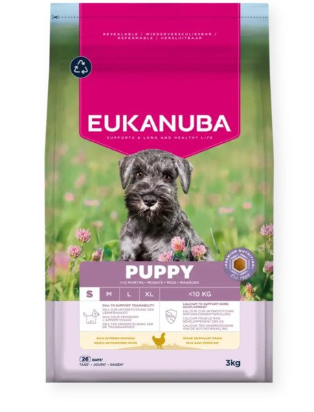 Eukanuba Puppy Small Breed Fresh Chicken, Dry food for dogs, 3kg
