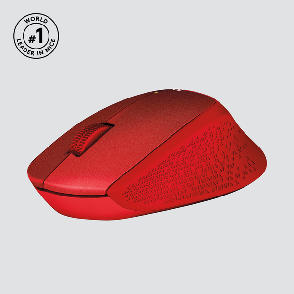 Logitech M330 Silent Plus - tr&aring;dl&ouml;s mus, r&ouml;d