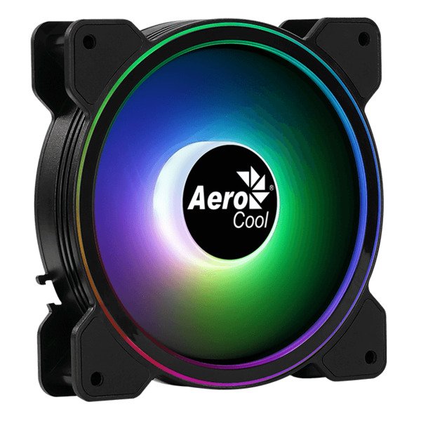 AeroCool Saturn 12F ARGB 120 mm chassifl&auml;kt, svart/genomskinlig