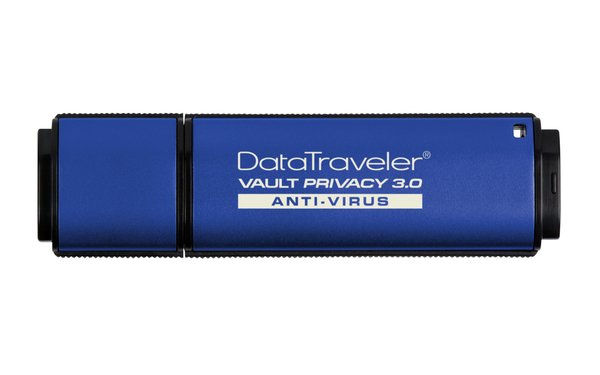 Kingston 4 GB DataTraveler Vault Privacy 3.0 Anti-Virus USB 3.0 - minne, Bl&aring;