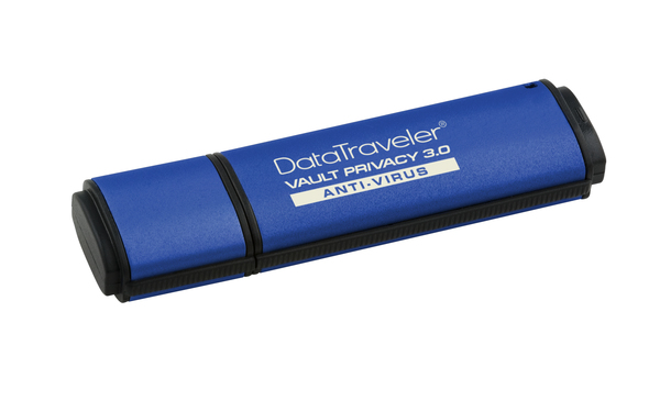 Kingston 4 GB DataTraveler Vault Privacy 3.0 Anti-Virus USB 3.0 - minne, Bl&aring;