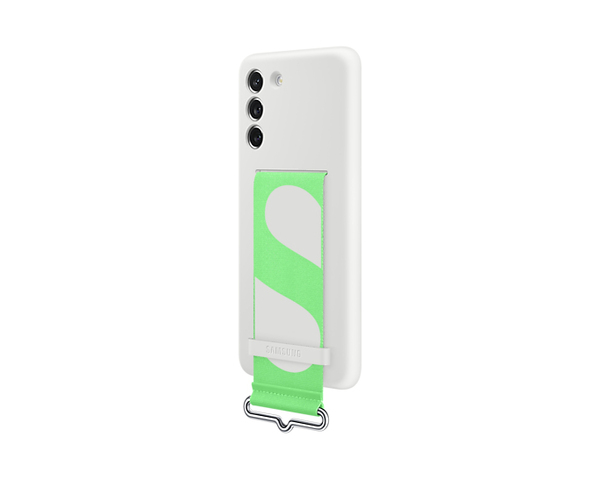 SAMSUNG SILICONE COVER WITH STRAP S21 FE WHITE