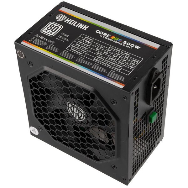 Kolink Core RGB 600W, 80 Plus, ATX - PSU