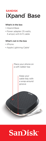 SANDISK iXpandTM Base 256GB EU adapter