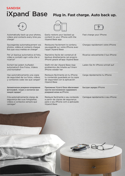 SANDISK iXpandTM Base 256GB EU adapter