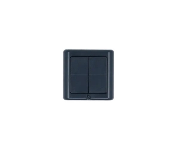 Shelly BLU Wall Switch 4 ZB DK - four-button Bluetooth control interface, Charcoal Gray