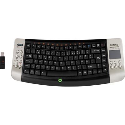 DELTACO langaton(RF) MCE-n&auml;pp&auml;imist&ouml;, touchpad ja hiiripainikkeet, USB