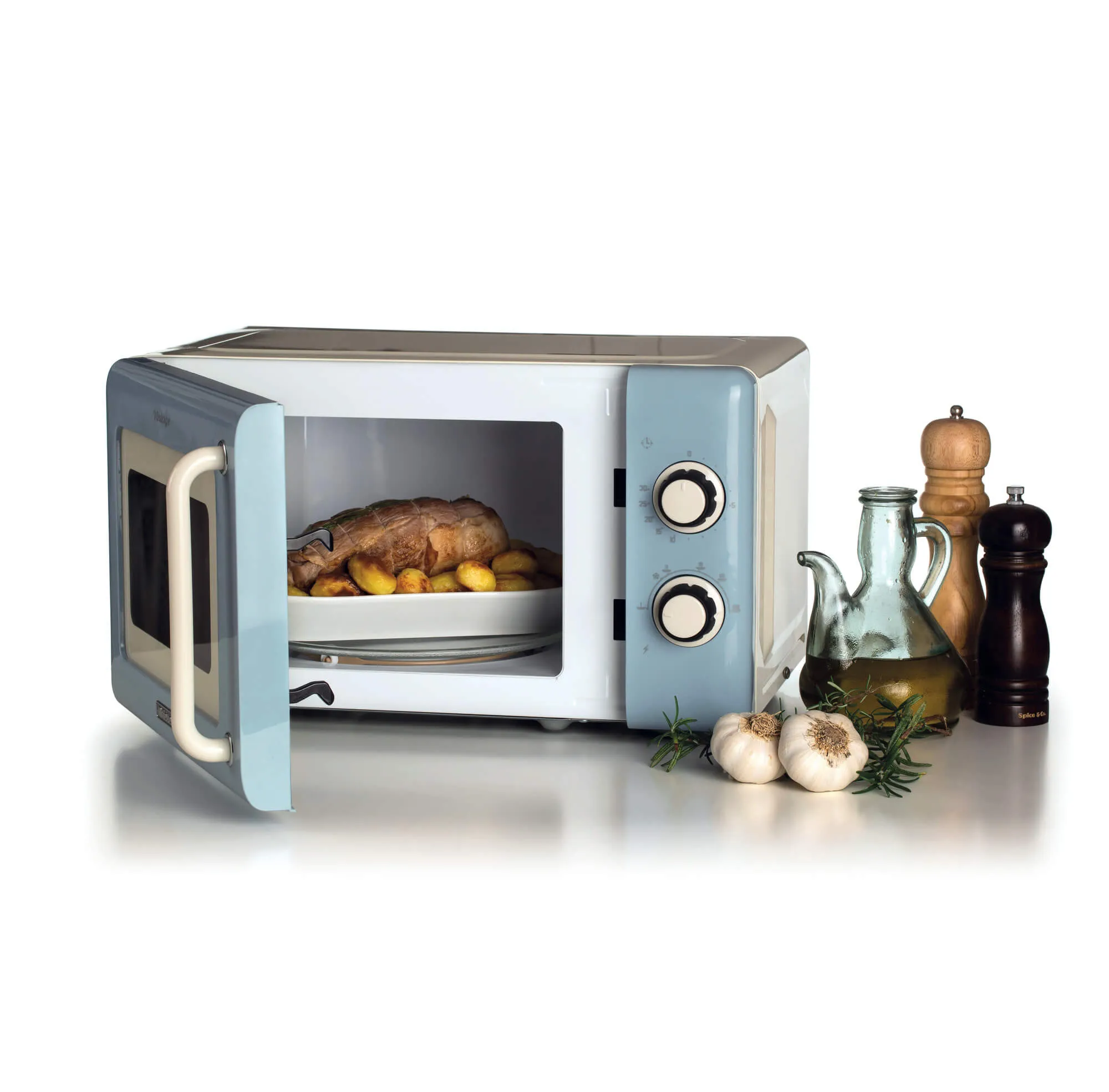 Ariete Vintage Solo Microwave Oven 20L 800W Light Blue