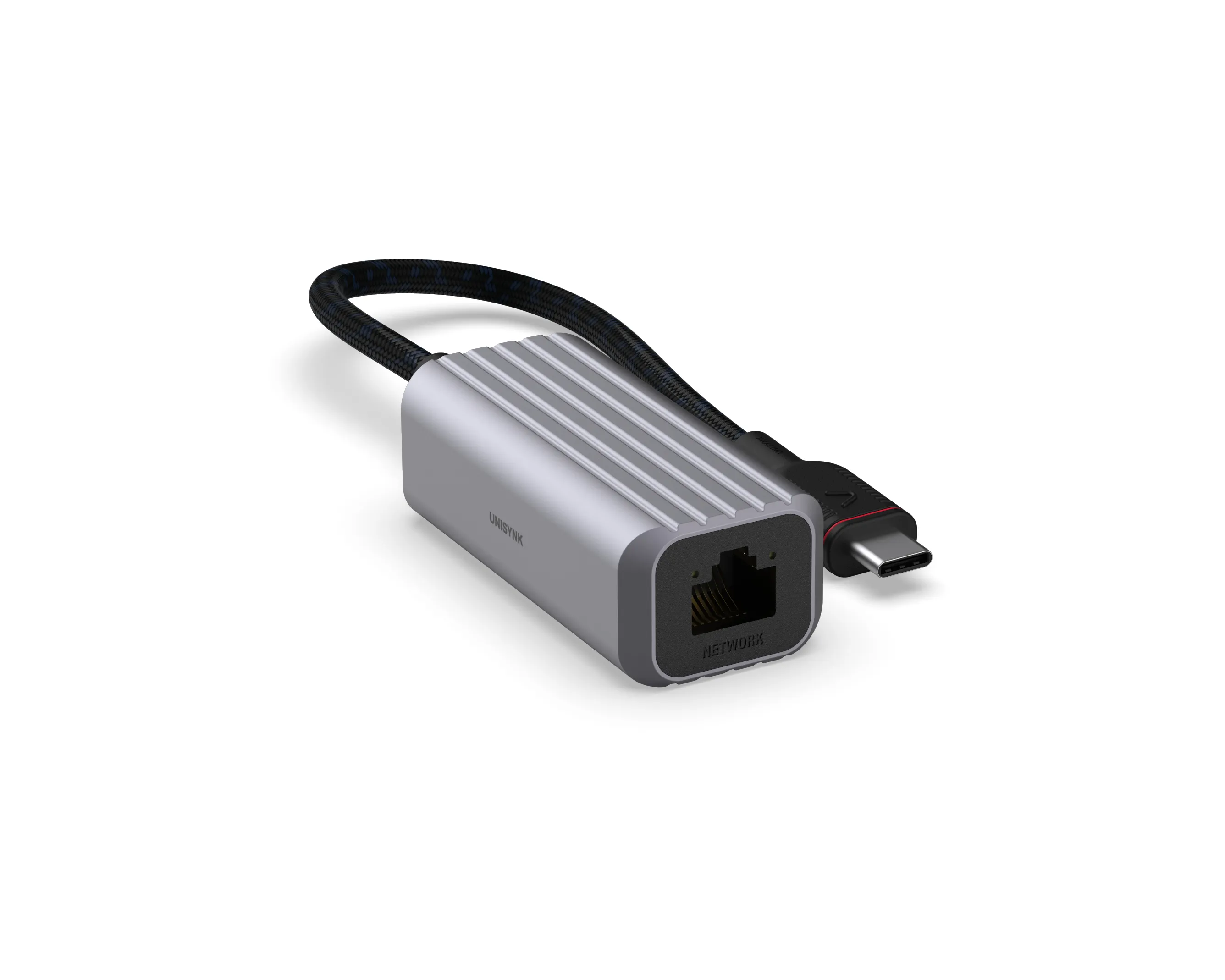 Unisynk USB-C to Gigabit Ethernet Adapter - Network adapter, Grey